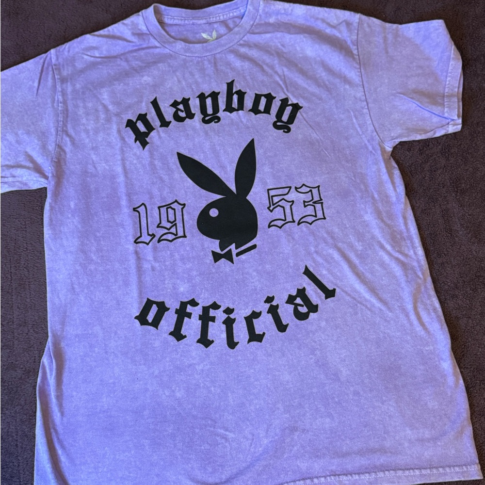 PLAYBOY unisex purple Graphic Tee NWOT